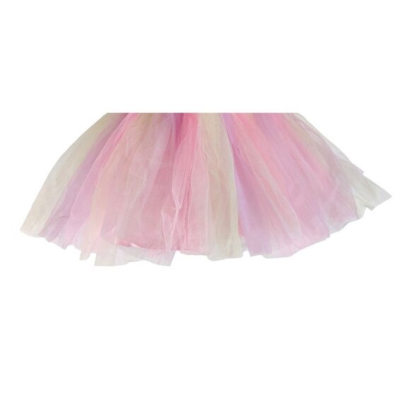 Girls Pink Unicorn Tulle Dress by Poplins Kids Princes Party Pony Wings Heart - Picture 3 of 11